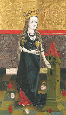 Hl. Barbara (Magdalenakapelle in Hall in Tirol, Foto: A. Prock)