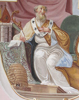 Kirchenvater hl. Ambrosius (Pfarrkirche Steeg-Hgerau, Foto: A. Prock)